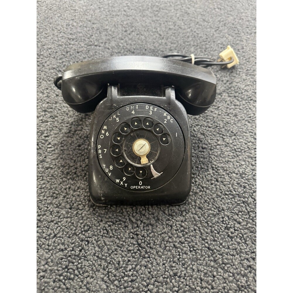 Automatic Electric Monophone N 802 Black Rotary Desk Telephone
